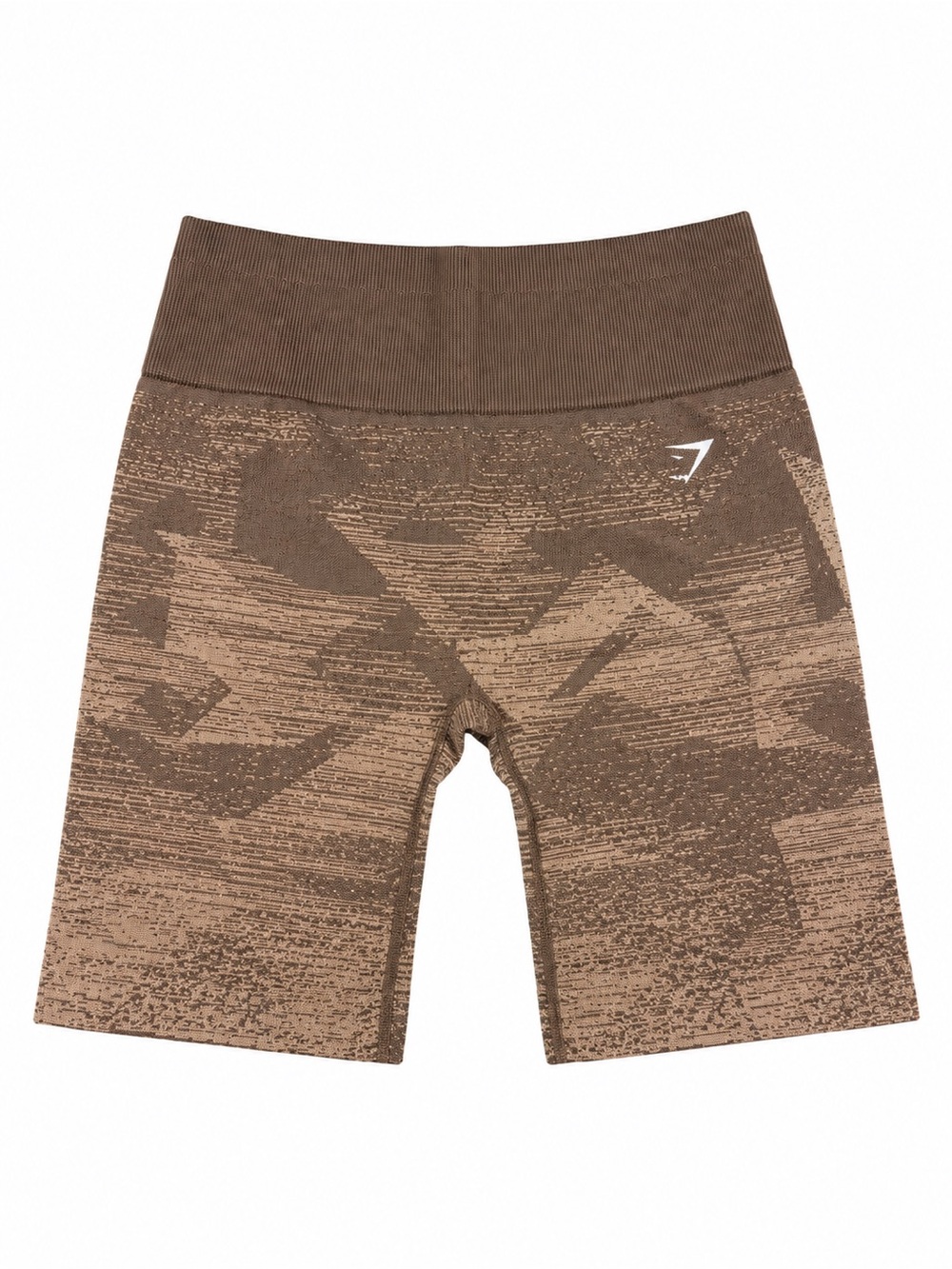Gymshark Brown Camo High-Waist Bike Shorts